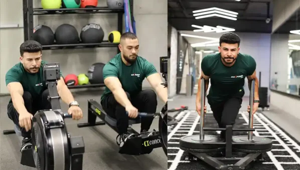 Cardio Training in Amman Gym member performing effective cardio training in Amman on a modern treadmill at Max Pump Gym