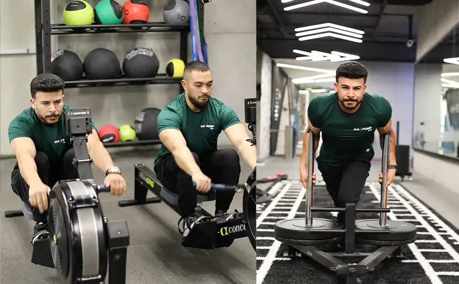 Cardio Training in Amman Gym member performing effective cardio training in Amman on a modern treadmill at Max Pump Gym